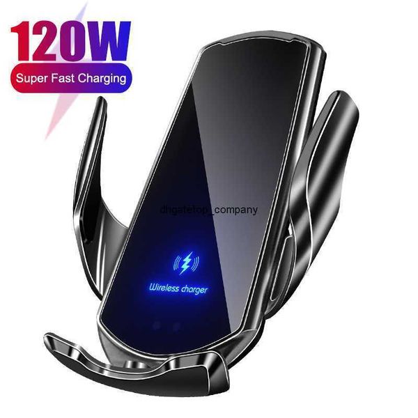 Fast Charge 120W sem fio carregador de carro montagem para iPhone 14 13 12 11 Pro xs max x xr 8 Samsung S21 S20 S10 S9 S8 Charging