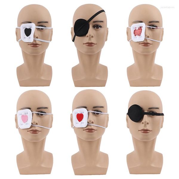 Beretti 1pcs Cosplay Anime Costume Hideshade Heart Growidery Mask Single Eye Blind Eyepatch