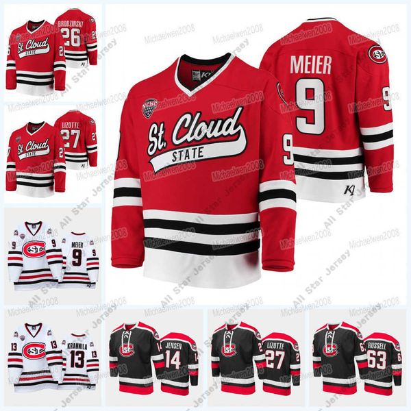 College Hockey Veste St. Cloud State Huskies College Hockey Jersey Nolan Walker Zach Okabe Micah Miller Spencer Meier Kalle Kossila Nick Jensen Blake Lizotte