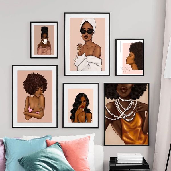 Artes Canvas Pintura Black Fashion Girl Holiday Horils Dancing Wall Art Poster nórdico Posters e impressões imagens de parede para decoração da sala de estar sem moldura