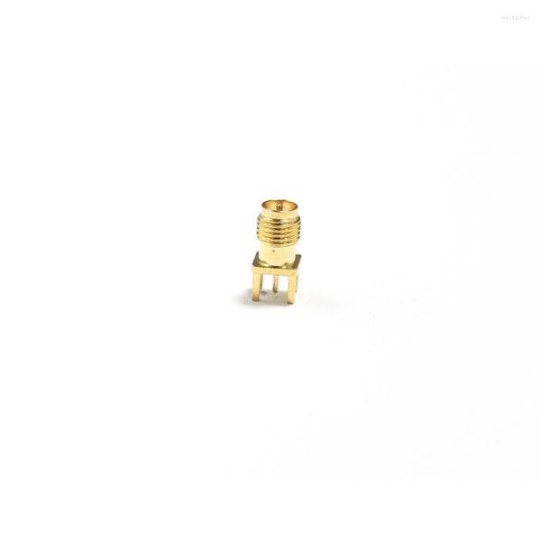 Acessórios de iluminação 1pc rp sma fêmea fêmea fêmea interna pino rf Coaxtor coaxial pcb montagem reta Goldplated Wholesale Solding Terminal