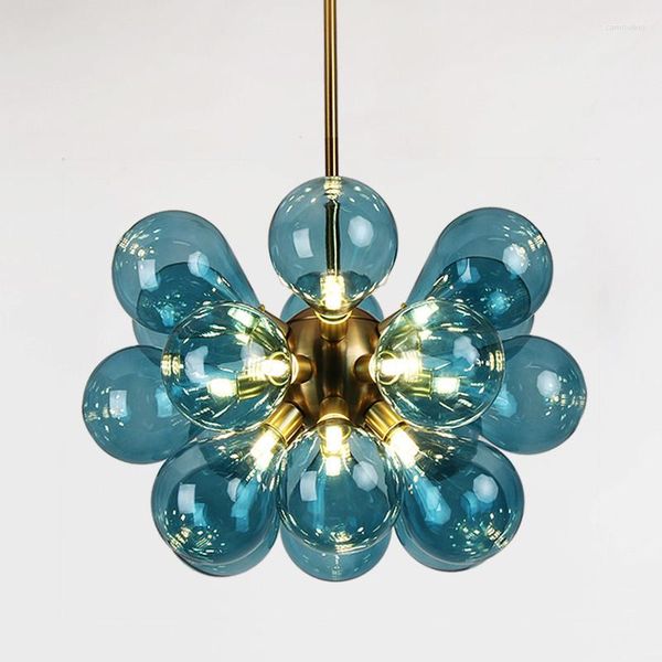 Pendelleuchten Nordic Glass Bubbles Parlor Led-Licht Loft Deco EL Halle Schlafzimmer Esszimmer Hängeleuchte ZM111802