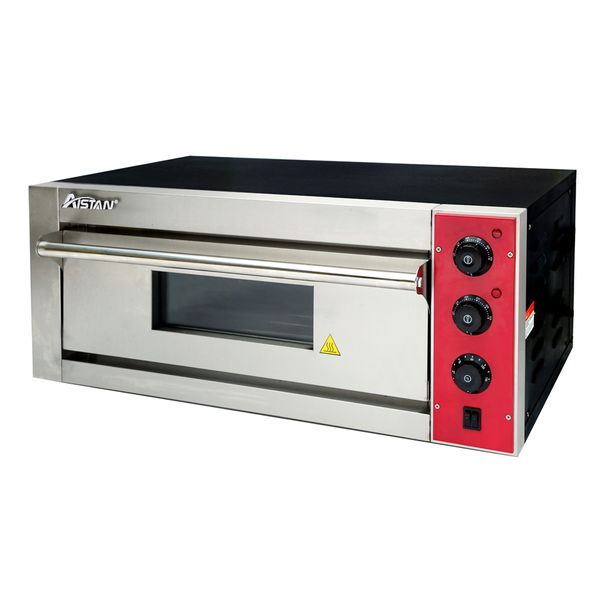 E01-1 forno a pizza a singolo strato in acciaio inossidabile elettrico con termosat timer per attrezzatura da cucina