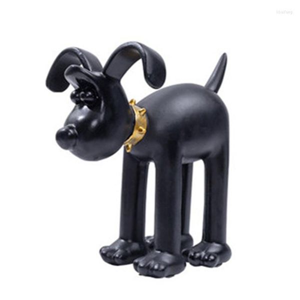 Figurine decorative Resina Cartoon Dog Home Decor Statua Camera da letto per bambini Animale Soggiorno Decorazione Accessori Scultura A3792