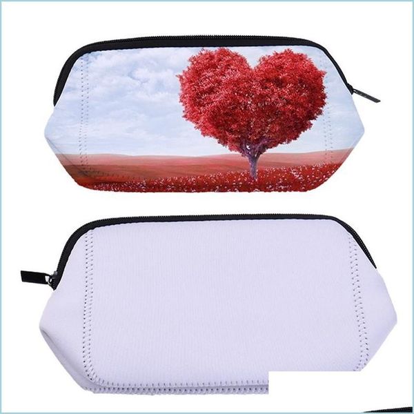 Lunchboxen Taschen Sublimation Neopren Aufbewahrungstasche Blank DIY Frauen Handtaschen Wasserdichte Geldbörse mit Reißverschluss für Adts Kinder Drop De Dh2Xc