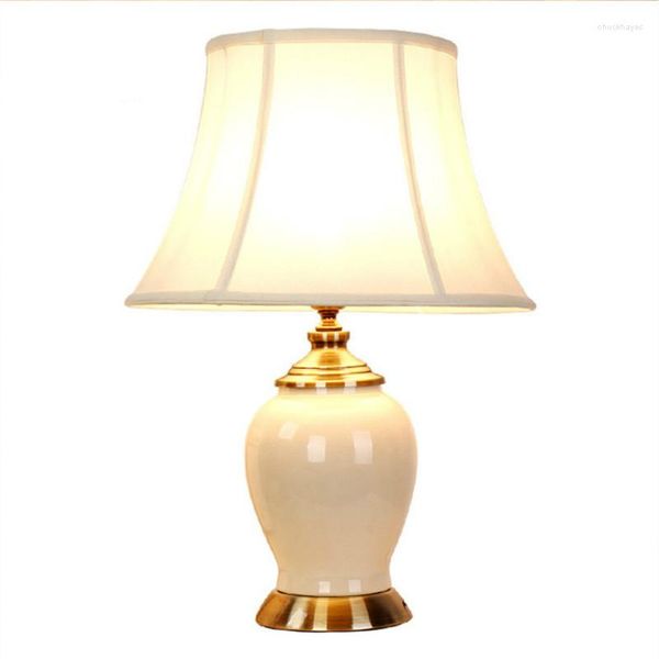 Tischlampen, amerikanische ländliche Eisriss-Keramiklampe, Wohnzimmer, Schlafzimmer, Arbeitszimmer, blau/weiß, Poreclain, Sofa, Leselampe, 56 cm, 1395