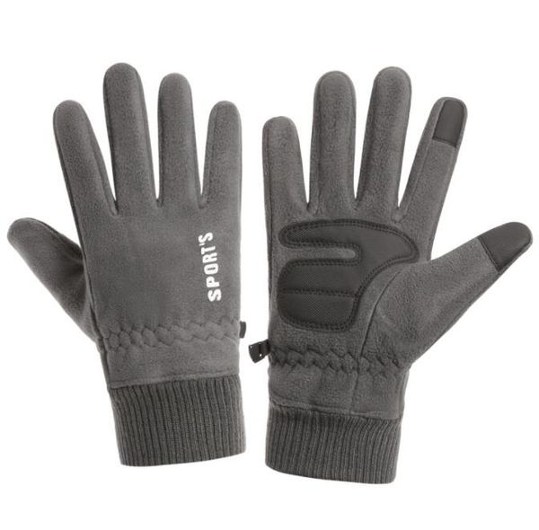 Winter warme winddichte Touchscreen-Handschuhe Outdoor Laufen Fahren Fitnessstudio Fitness Thermo-Polarfleece-Sporthandschuhe Männer Frauen Vollfinger-Skihandschuh