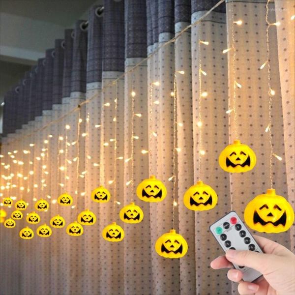 Strings Halloween LED LUZ LUZES DE FUNÇA BATERAGEM 3,5M 96LEDS CORTA DE CORTE ICELE PAR