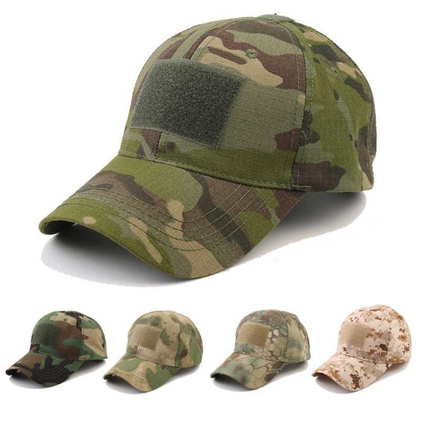 Snapbacks Ricamo Berretto da baseball mimetico Uomo Outdoor Jung Tattico Airsoft Camo Berretti militari Pareti Esecuzione Cappelli di snapback L221028