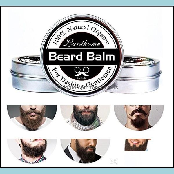 Balsamo balsamo per barba naturale di piccole dimensioni dopobarba di alta qualità per la crescita e baffi di cera per baffi organici Smooth Styling Drop Dhqva