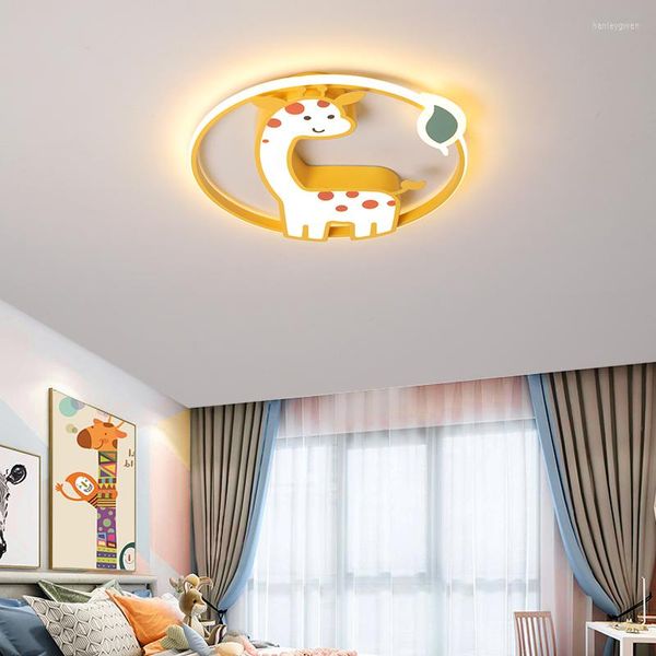 Tavan Işıkları Modern Led Hayvan Işığı Çocuklar İçin Çocuklar için Yatak Odası Lamparas Karikatür Lamba Bebek Odası Erkek Kızlar 110V 220V