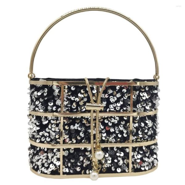 Bolsas de noite boutique de fgg bling lantejoulas femininas metal bolas de embreagem bolsa de embreagem cadeia ombro crossbody party cocktail bolsa bolsa