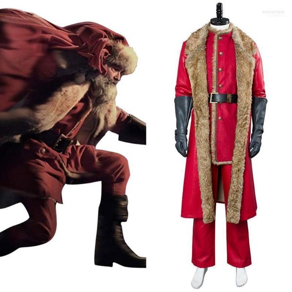 Anime Kostüme Schnelle Weihnachten Kostüm Santa Claus Cosplay Outfit Halloween Männer Winter Langen Mantel Geschenk Für Kinder1