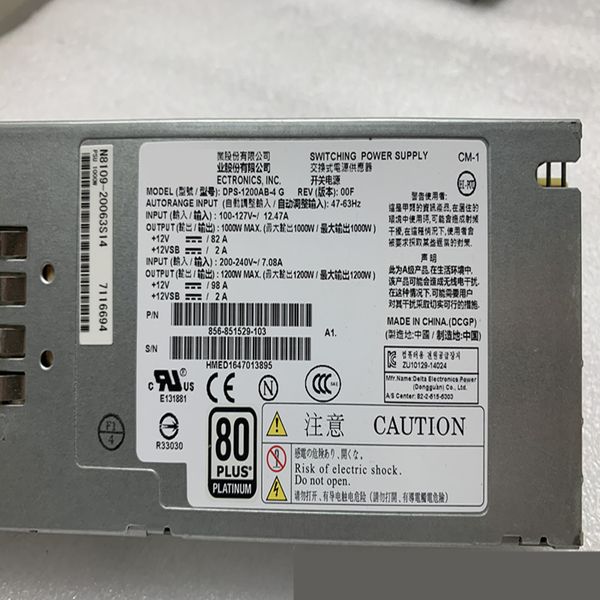 Fontes de alimentação de computador quase novas PSU original para fonte de alimentação Delta 1200W DPS-1200AB-4 G 856-851529-103