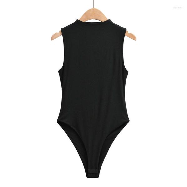 Canotte da donna Body Suit Donna Casual Sexy Slim Beach Tuta Pagliaccetto Ragazza Body Solido Abbigliamento di marca Abbigliamento Catsuit Top Para