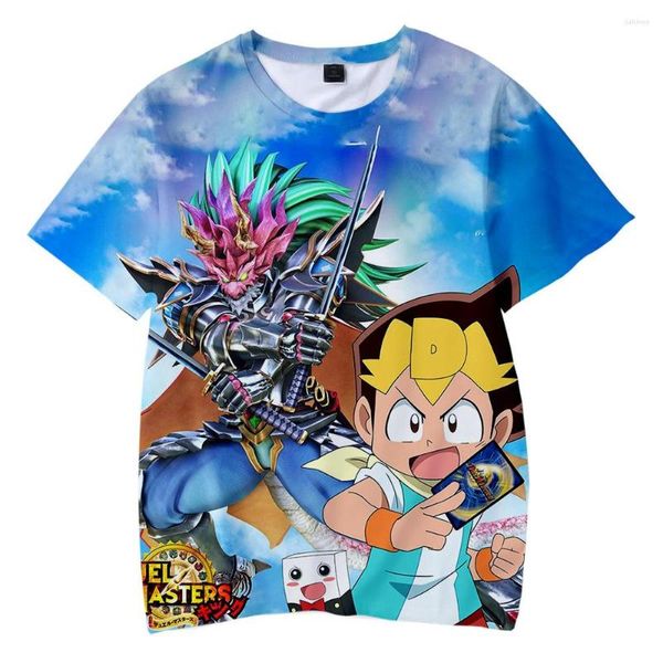 T-shirt da uomo 2022 Stile Duel Master Stampa digitale 3D Tendenza europea / americana Abbigliamento per bambini T-shirt a maniche corte per ragazzo / ragazza