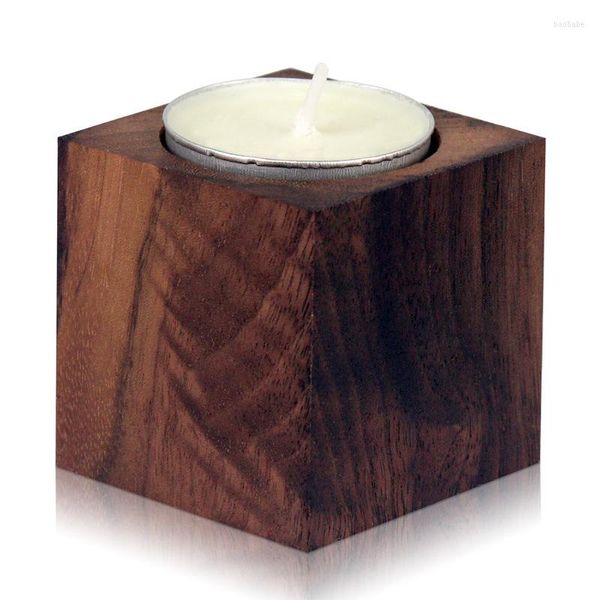 Portacandele in legno Tea Light per centrotavola da matrimonio, tavolo, arredamento rustico, Chabby Chic