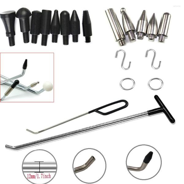 Professional Hand Tool Sets Dent Removal Rods Repair Tools Kit Rod Hook C Tap Down Push Hooks Hail Automobile Body