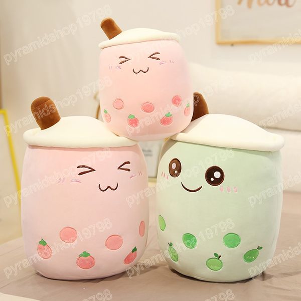 25/35/50 cm Schöne Frucht Blase Tee Tasse Geformt Plüsch Spielzeug Weiche Cartoon Kissen Kissen Echte Leben milch Tee Puppe Kinder Baby Geschenk