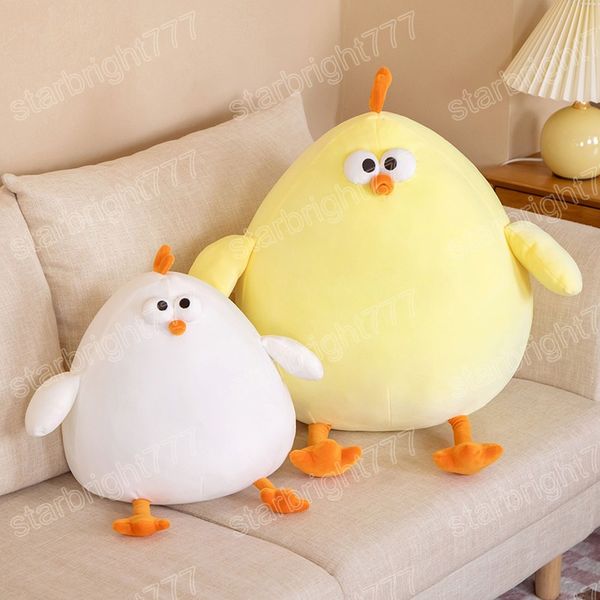 Peluche pulcino da 25-50 cm Simpatico peluche di pollo giallo farcito Bambola animale realistica per regalo di compleanno per bambini