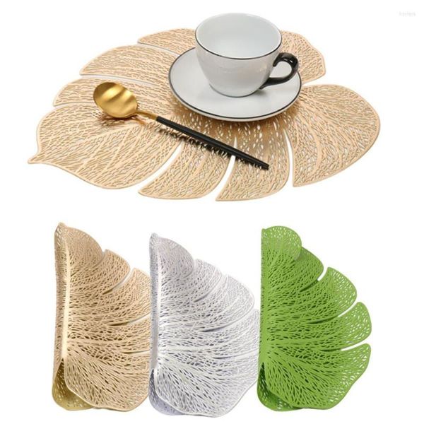 Tovagliette PVC Olio cavo Resistente all'acqua Antiscivolo Tovaglietta da cucina Isolamento Pad Piatto Tazza da caffè Tappetino Home El Decor