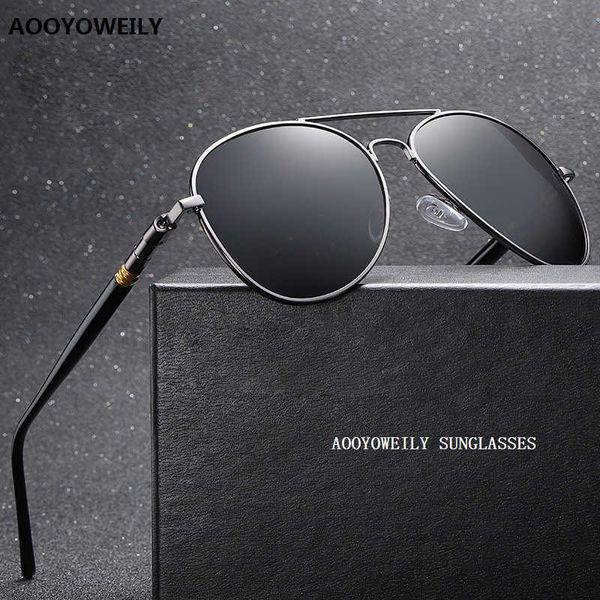 Sonnenbrille Luxus Herren Polarisiert Fahren Sonne für Wo Marke Designer Mann Vintage Schwarz Pilot Uv400