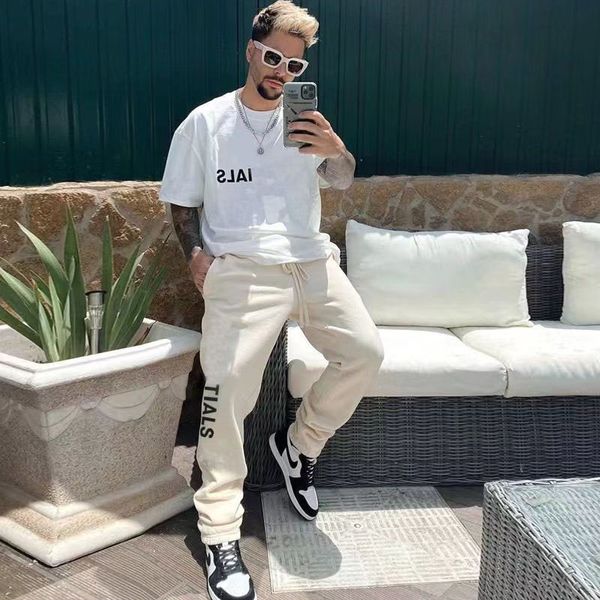 Pantaloni firmati Pantaloni da uomo di moda Pantaloni sportivi casual di lusso di fascia alta Casual Matcha Verde Caffè Marrone Pantaloni da jogging larghi con lacci Pantaloni di marca