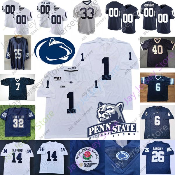 Jerseys de futebol PSU Penn State Jersey NCAA College Jesse James Jack Crawford Daquan Jones Cameron Wake Miles Sanders Shareef Miller Windsor Harris