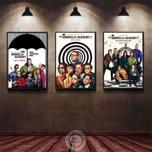 Dipinto su tela The Umbrella Academy Stagione 3 Poster Nuova serie TV Regali di arte della parete Poster Comdy Drama Immagini Stampe Decorazione della stanza Immagini di arredamento per club Senza cornice