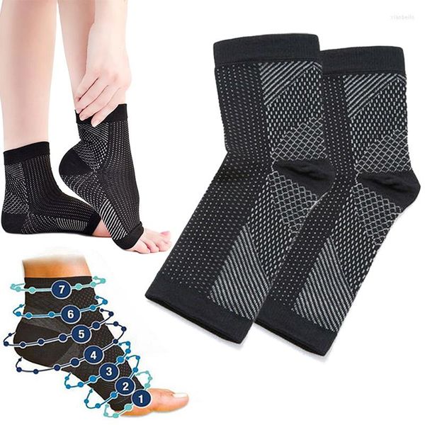 Calzini da uomo Caviglia Piede Elastico Compressione Avvolgente Manicotto Fasciatura Tutore Supporto Protezione Sport Sollievo Dolore Accessori sportivi