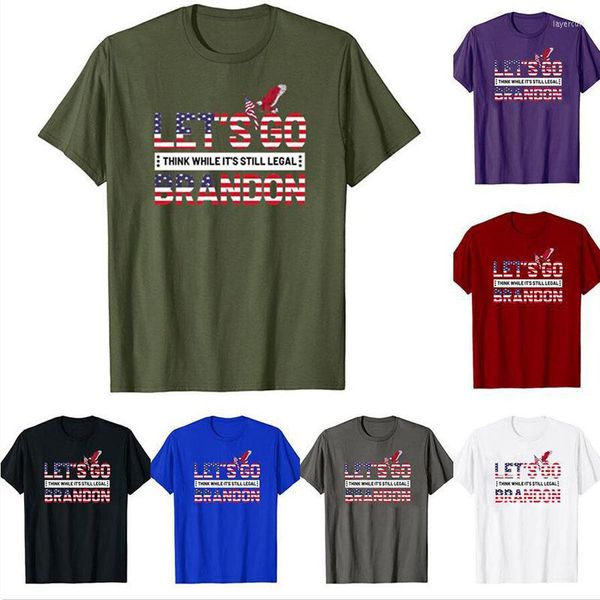 Herren-T-Shirts „LETS GO BRANDON“, American Country Curse, englischer Druck, Rundhals-T-Shirt, kurzärmelige Tops für Männer und Frauen, Übergröße