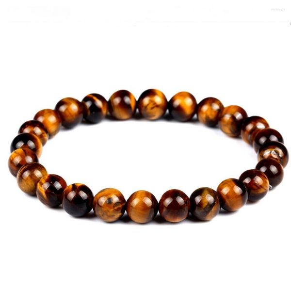 Strand Tiger Eye Love Brand Buda Bracelets Bangles Bangles de corda elástica Cadeia de pedra natural amizade para mulheres e homens jóias