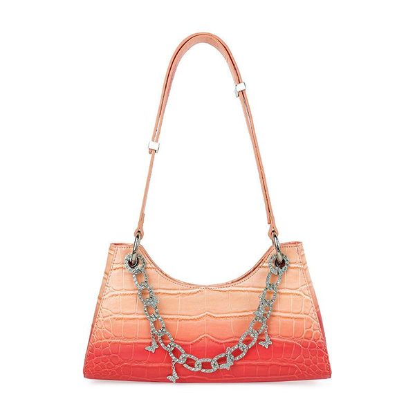 Borsa a tracolla di design Borse a tracolla da donna Borse a forma di rana Borsa a catena di moda a colori a contrasto di tendenza Borsa a tracolla portatile semplice e versatile 2 colori