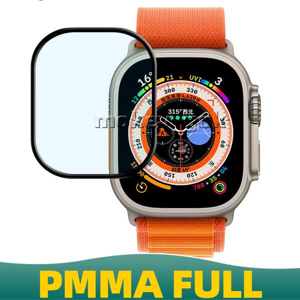 Para Apple Watch Ultra 49mm de tela de toque 3D Curved PMMA PMMA Filme claro HD para Iwatch 38 42 41 45mm