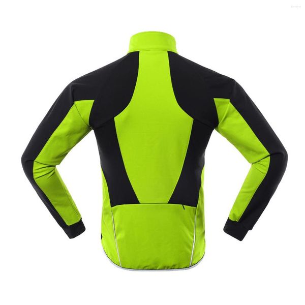 Giacche da corsa Giacca da ciclismo da uomo Maglia da bici in pile termico antivento impermeabile MTB Bicicletta da equitazione Cappotto antipioggia riflettente invernale