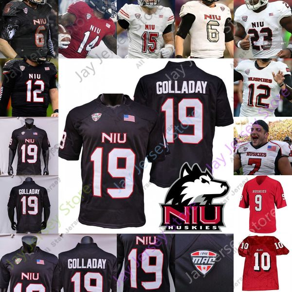 NIU Huskies Authentische Fußballtrikots - NCAA College Langable Polyester Verschiedene Spieleroptionen