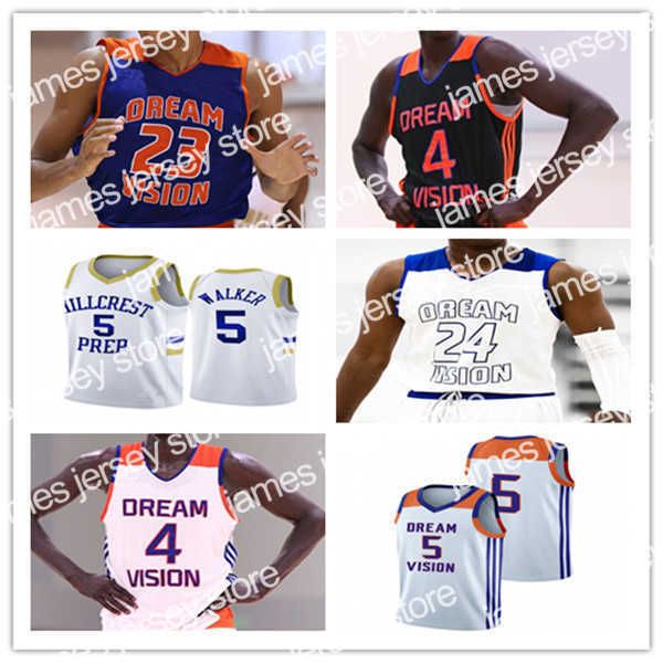 College-Basketball trägt Männer High School Dream Vision Basketball-Trikot Kyree Walker Jake Kyman Jalen Green Makur Maker Bryan Penn-Johnson Alex Wade Custom