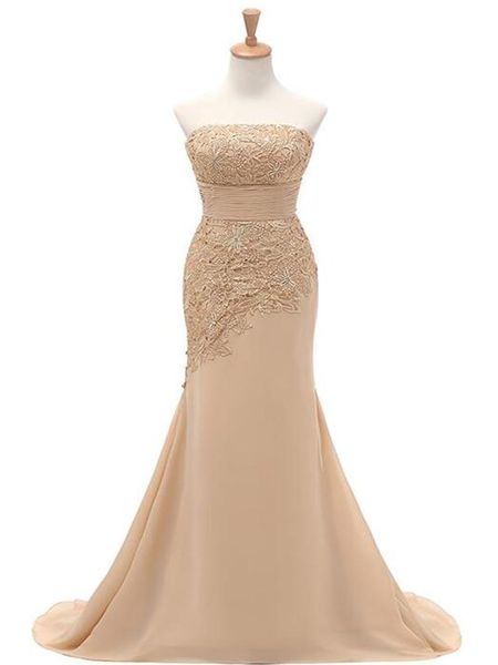 M￣e dos vestidos de noiva Lacemother Champagne Lace Classic Mermaid Dress Dress Jacket sem mangas do ch￣o 2022 Grande tamanho novo em