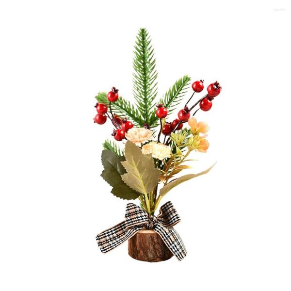 Weihnachtsdekorationen, künstliche Blumen, Baum, kleine Ornamente, Heim- und Party-Geschenk, Desktop-Graskiefer