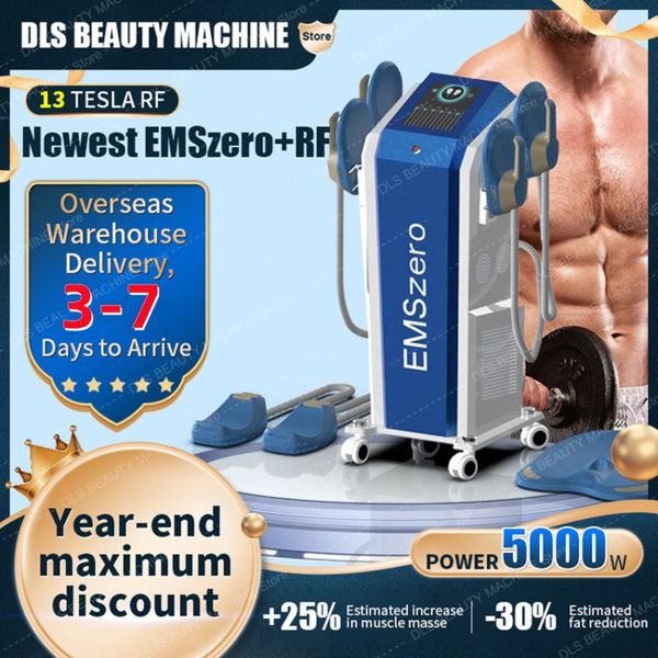 EMS ad alta frequenza Altre apparecchiature di bellezza HIEMT Building Muscle 4 maniglie 13 Tesla 5000W Brucia grassi EMSzero Stimolatore muscolare Body Sculpting