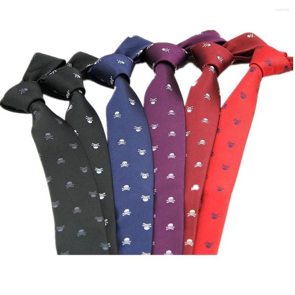 Bow Binds Hooyi Mode Slim für Männer Halloween Skull Party Hals Krawatte Cravat