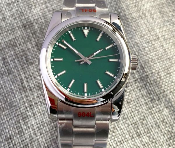 2022 Oyster Perp￩tuo 36mm/39mm homens autom￡ticos assistem Red/Orange/Blue/Green Dial Baton Lume Hand Stick Index 02