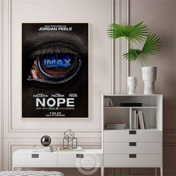 Arte da parede Pintura de filmes Nope Poster 2022 New Science Fiction Horror Film Print Walls Picture Art Picture for Office Room Home Decoration Club