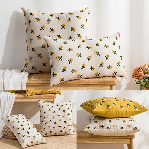 Federa copricuscino giallo girasole con cerniera cuscini copricuscino decorazioni per divano soggiorno camera da letto B03E