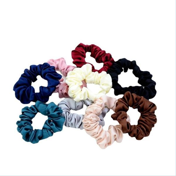 Acessórios para o cabelo Sinknies Silk Scrunchies Hair laço Bands Bands Skinny Elastics Strochestics Ponytail Titular para mulheres meninas Drop D DHAYS