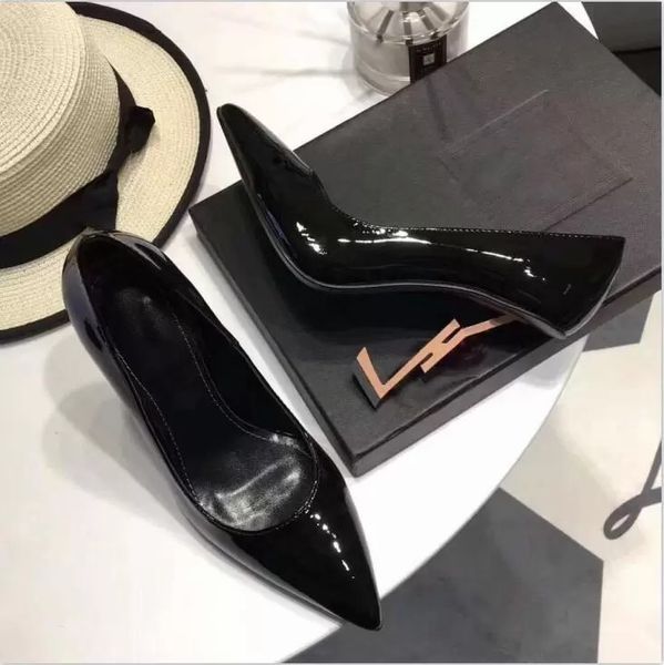 Nuove signore di moda tacchi alti scarpe eleganti e comode cinturino da donna lettere tacco alto stivali corti materiale in pelle taglia 35-42