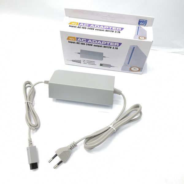 UE US DC 12V/3.7A Supplência de adaptador de energia para jogos de console Nintendo Wii Substitua acessórios a cabo do carregador