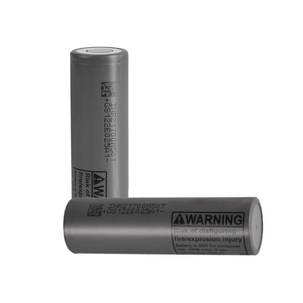 Authentische M50T 5000MAH 21700 wiederaufladbare Batterie Lithium Lion 15A Hochentladung 3,6V Batteriezelle anstelle von 20700 für elektrisches Spielzeugauto, Motor, E-Bike, Staubsauger