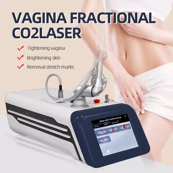 Rimozione delle smagliature laser frazionario CO2 Macchina per la rimozione delle cicatrici laser Attrezzatura per il serraggio della vagina Sollevamento della pelle Trattamento Ance Dispositivo 10600 NM Ringiovanimento vaginale