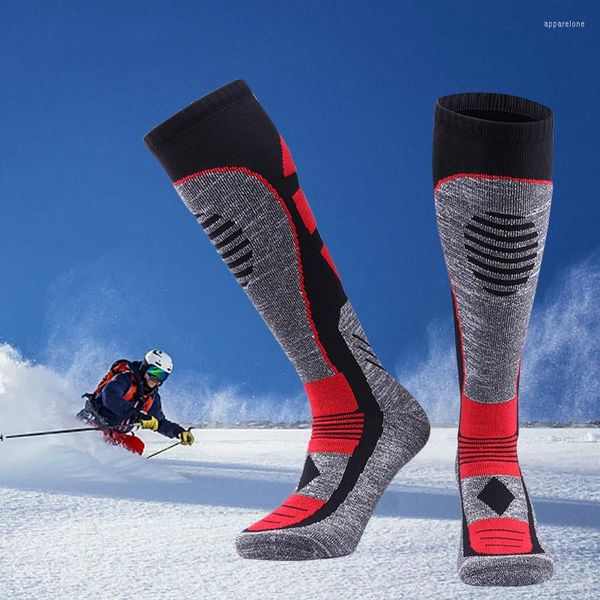 Meias masculinas 2022 Winter Long Tube Ski Men Homens Espalhar